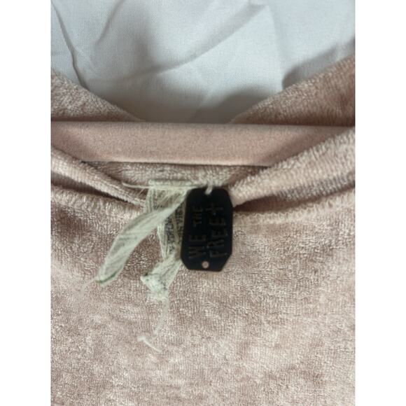 Free People We The Free Milan pink Small Crushed Velvet Slouchy Long Sleeve Top - Picture 3 of 5